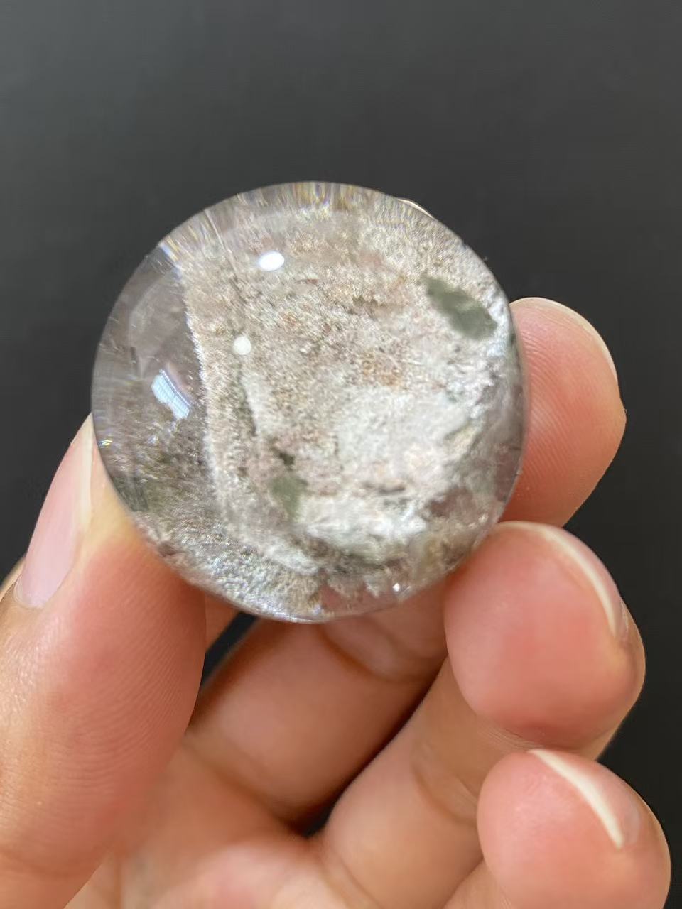 Natural Phantom Quartz Crystal Sphere for Desk & Home Decoration