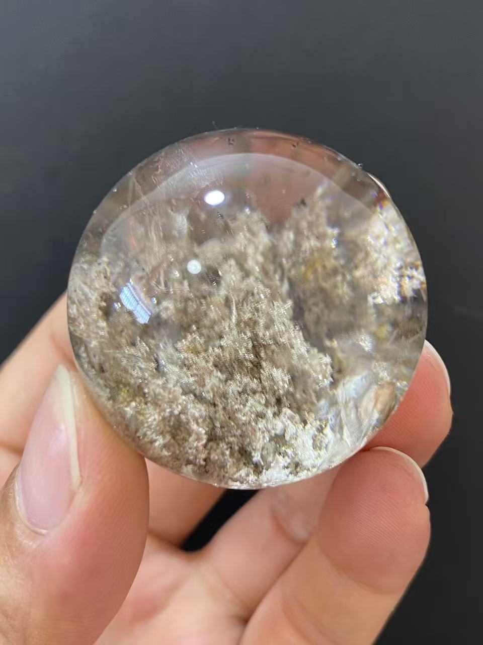 Natural Phantom Quartz Crystal Sphere for Desk & Home Decoration