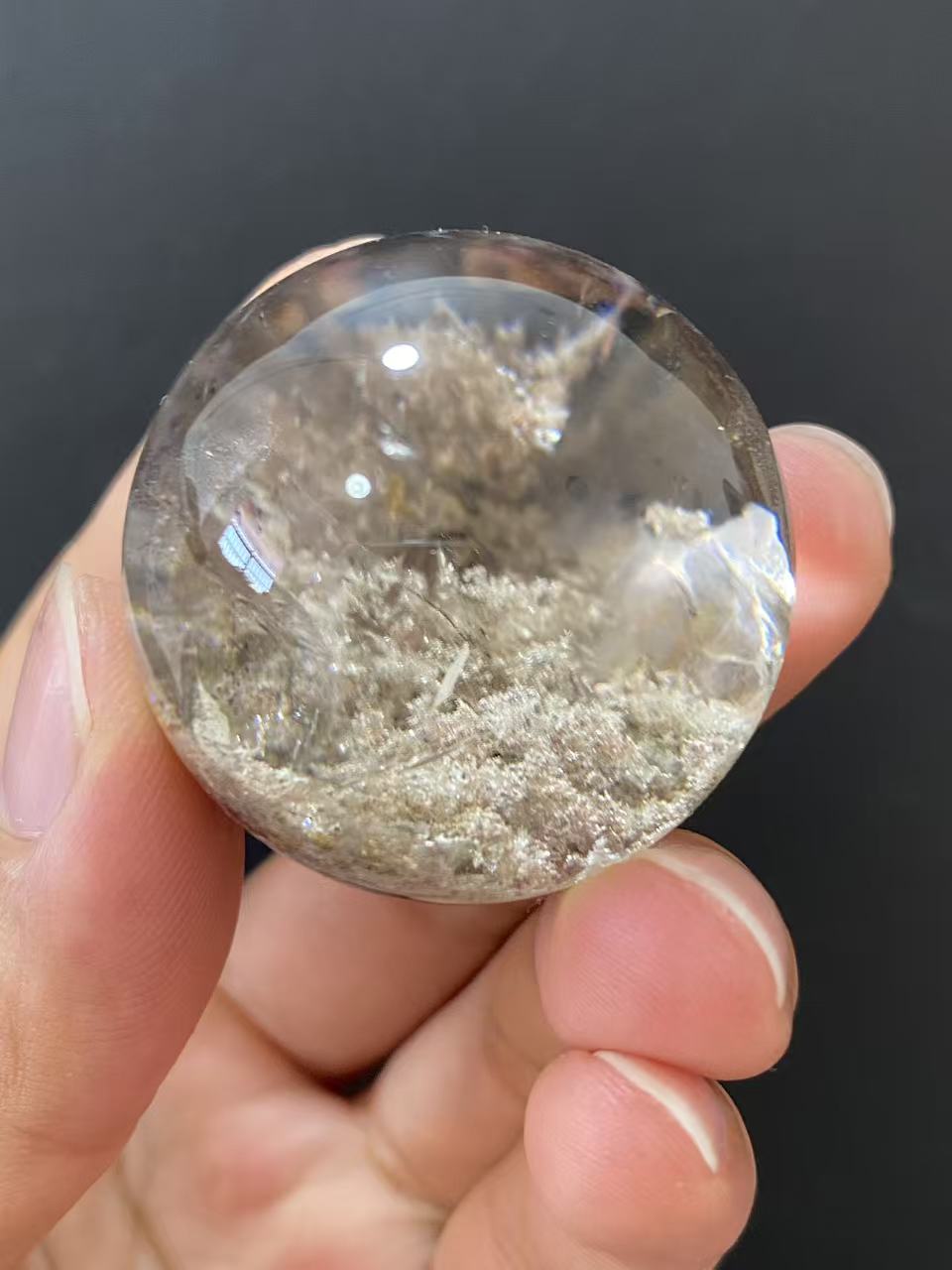 Natural Phantom Quartz Crystal Sphere for Desk & Home Decoration