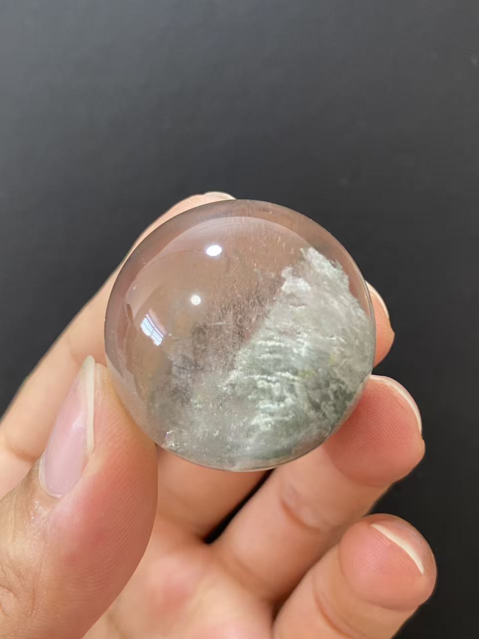 Natural Phantom Quartz Crystal Sphere for Home Decoration