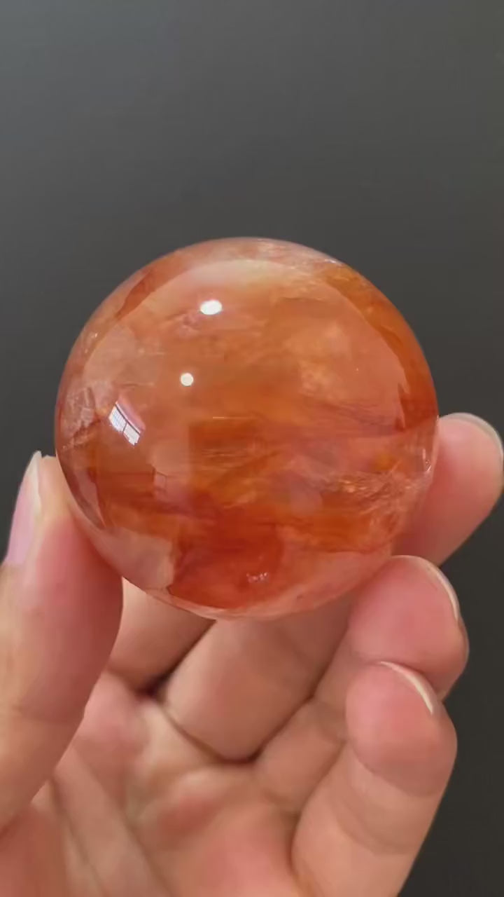 Natural Red Hematoid Quartz Crystal Sphere for Home Decoration