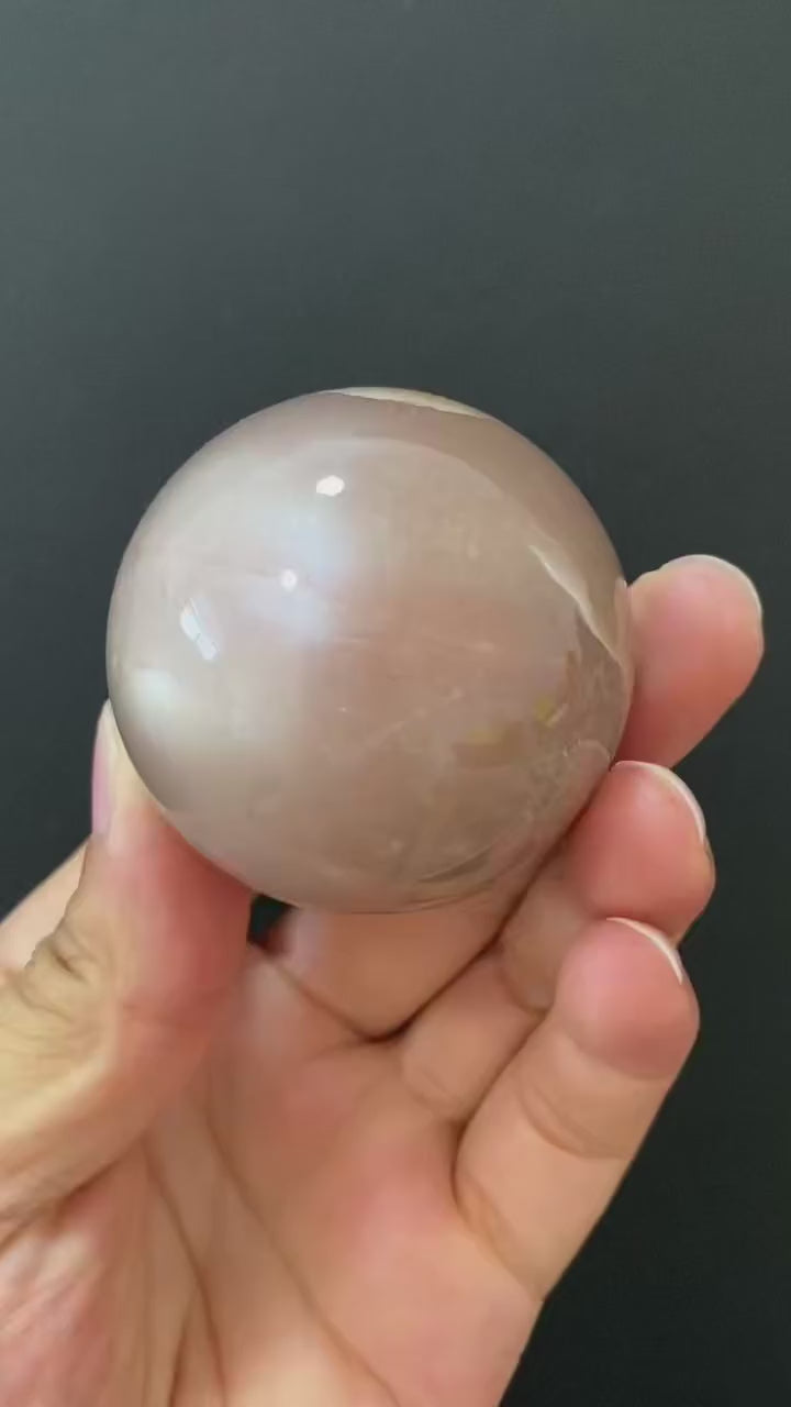 Natural Orange Sunstone Sphere, Hand‑Polished Gemstone Sphere With Bright Orange Natural Shimmer for Home & Desk Display