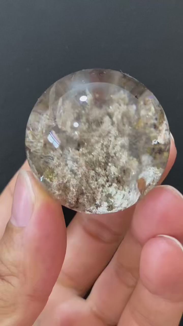 Natural Phantom Quartz Crystal Sphere for Desk & Home Decoration